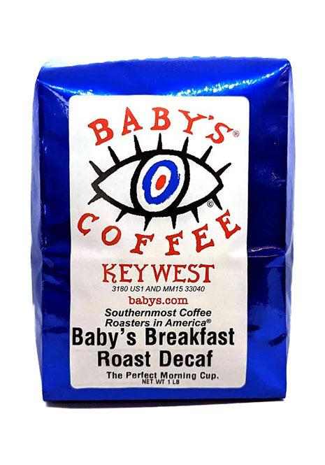 Baby's Breakfast Roast Decaf coffee bag
