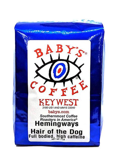 Hemingway's Hair of the Dog® full-bodied high caffeine coffee bag from Baby's Coffee Key West