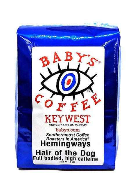Hemingway's Hair of the Dog full-bodied high caffeine coffee bag from Baby's Coffee Key West